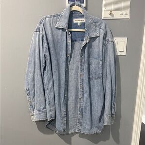 Denim Forum by Aritzia Classic Blue Denim Shirt